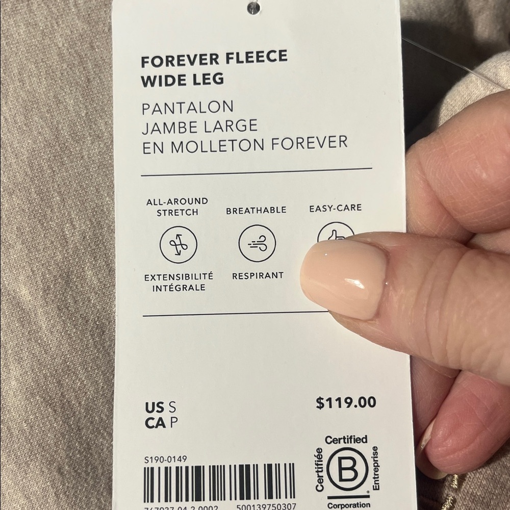 Athleta Forever Fleece Wide Leg Pant, Small - Picture 7 of 7